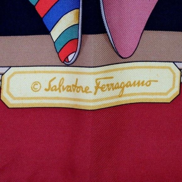 Salvatore Ferragamo Multi-Color Shoe Print Scarf - Picture 6 of 6